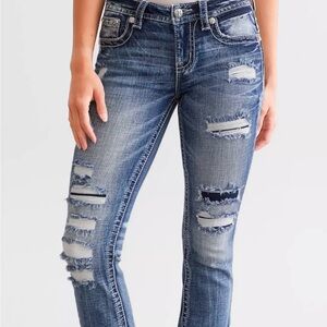 Miss Me Distressed Blue Boot Cut Jeans Size 29x30